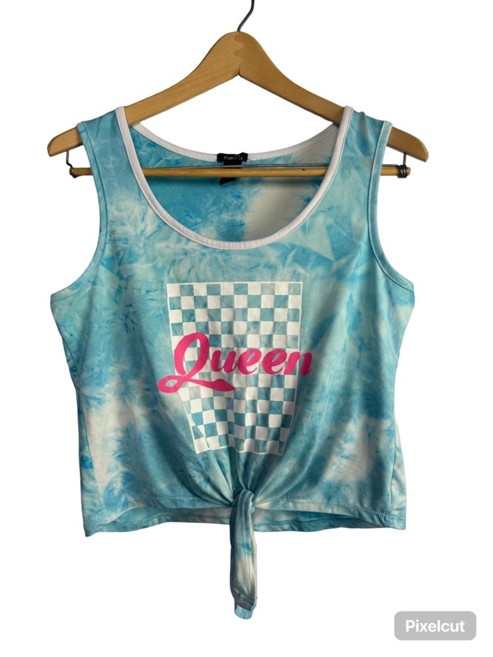 Justice Girls Size M Tie Dye “Savage” & “Queen” Tank Top Bundle Lot of 2